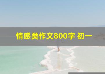 情感类作文800字 初一